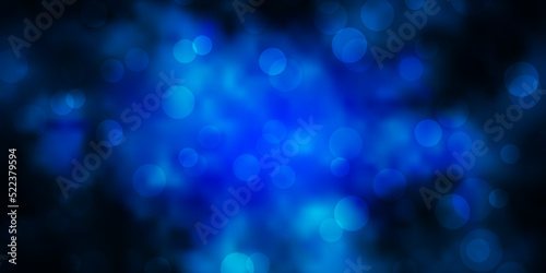 Dark BLUE vector texture with disks. © Guskova