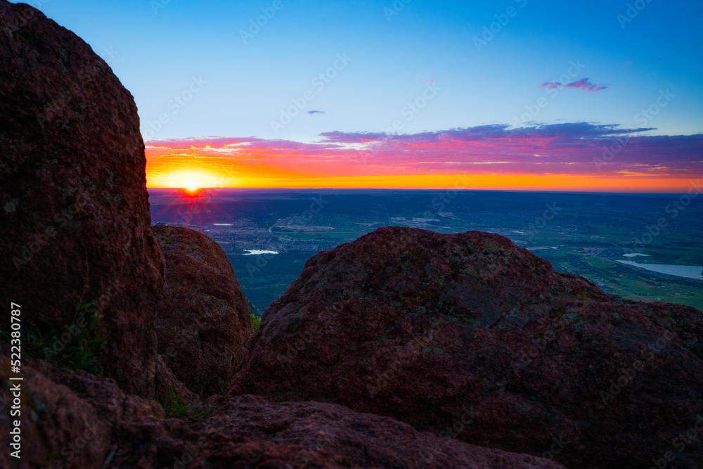 Sunrise Over Monument Colorado From Mountain Top