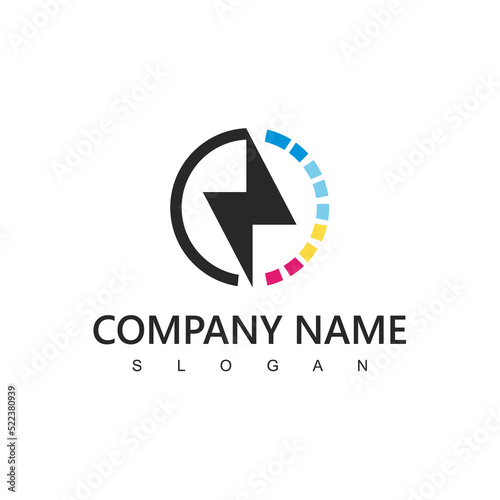 Electric Logo using Bolt And Circle Battery Bar Icon Free Download Electric Logo using Bolt And Circle Battery Bar Icon - GFXLoad