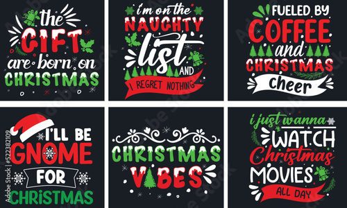 Christmas T-Shirt Typography Vector 