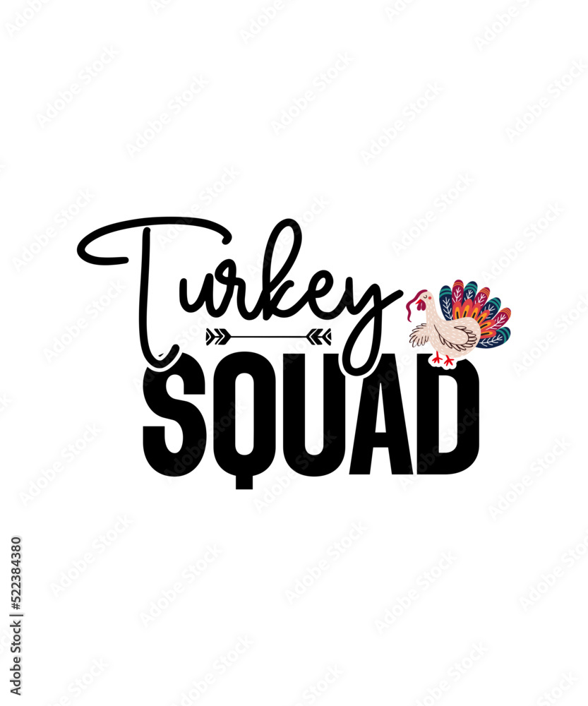 Fototapeta premium Thanksgiving SVG Bundle, Fall SVG Bundle, Autumn SVG Bundle, Blessed Svg, Thanksgiving Cut File, Thankful Svg, Fall svg, Pumpkin quotes svg