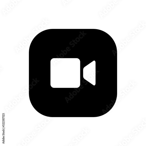 Video button icon vector in clipart style