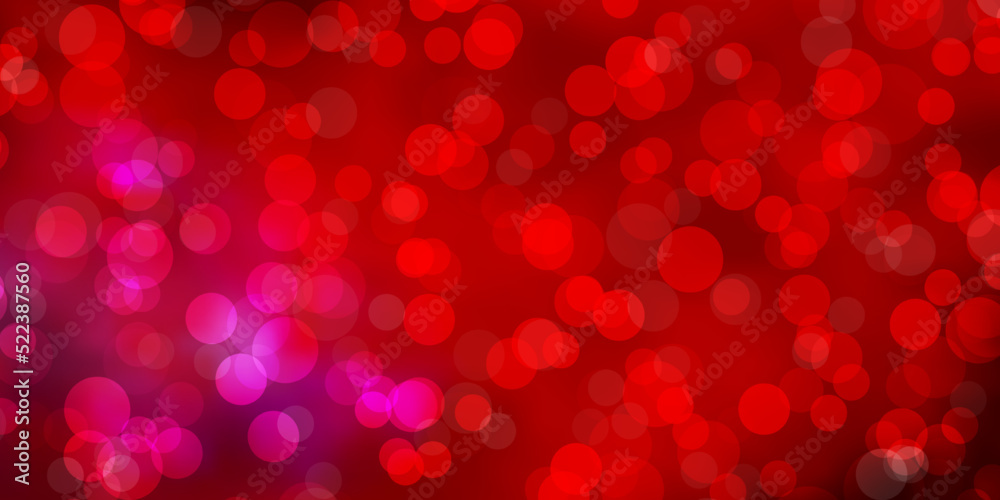 Light Red vector layout with circles.