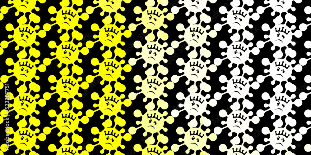 Dark yellow vector texture with disease symbols.