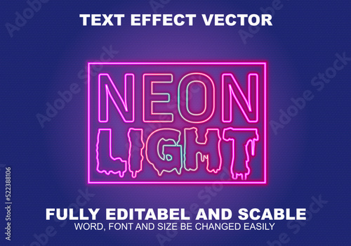 NEON VECTOR TEXT EFFECT