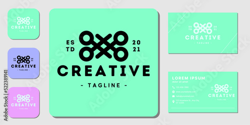 Logo design vector template. Vision Logotype concept idea and business card