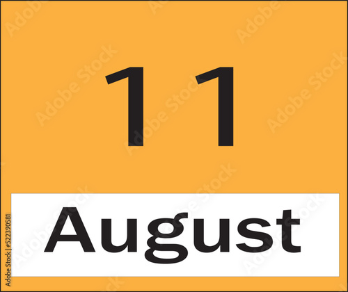 august 11 vector illustration image clipart