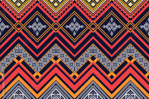 Wallpaper Mural Geometric ethnic flower pattern for background,fabric,wrapping,clothing,wallpaper,Batik,carpet,embroidery style.	 Torontodigital.ca