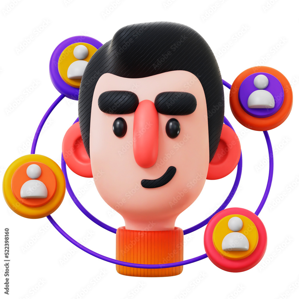 Fototapeta premium 3d illustration Networking
