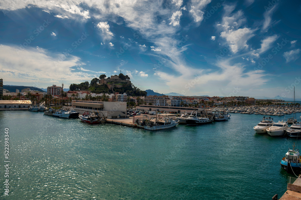 Port of the city of Denia, province of Alicante, Spain.