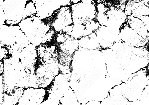 Distress grunge texture abstract background vector. Abandoned road, old dirty sidewalk. Aged cement, battered pavement. Black and white damaged footpath, crack concrete, bad condition rough wall art.