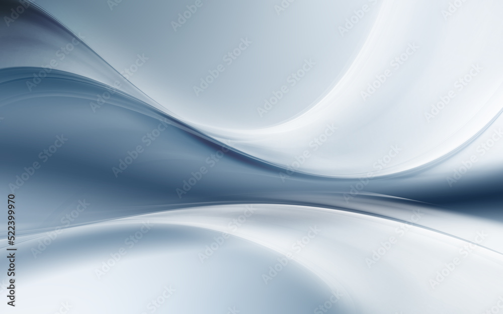 Fototapeta premium White and grey flow waves background. Futuristic perspective wavy design. Abstract creative graphic for web. Modern business style.