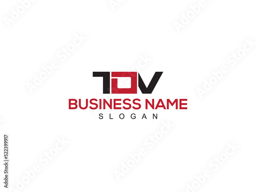 Simple TOV Logo Icon Design, Letter TO Logo Image With Three Letter Design For Business photo