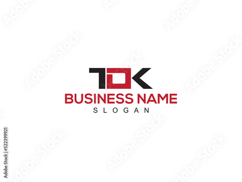 Simple TOK Logo Icon Design, Letter TO Logo Image With Three Letter Design For Business