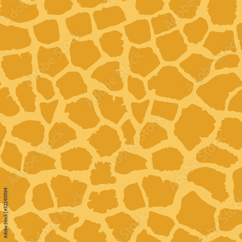 Abstract modern giraffe seamless pattern. Animals trendy background. Orange decorative vector stock illustration for print, card, postcard, fabric, textile. Modern ornament of stylized skin