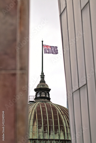 Australia flag ontop of Flinders Street Station