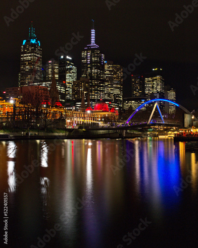 Melbourne skyline at night