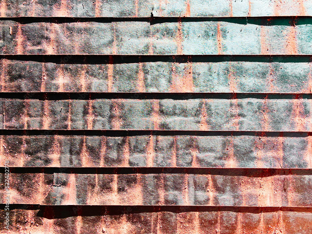 rusted tin metal wall factory building shed siding warehouse loading