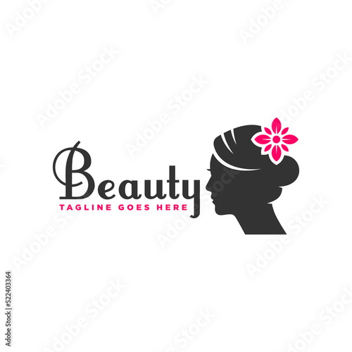 beauty salon illustration logo design © idealis