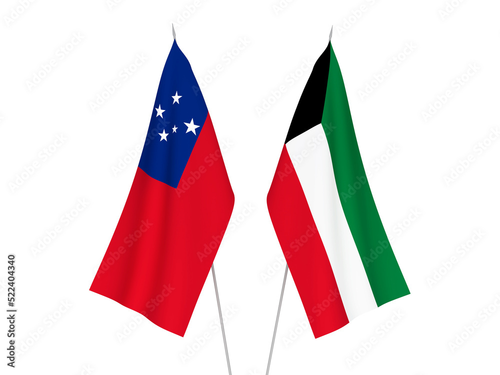 Kuwait and Independent State of Samoa flags