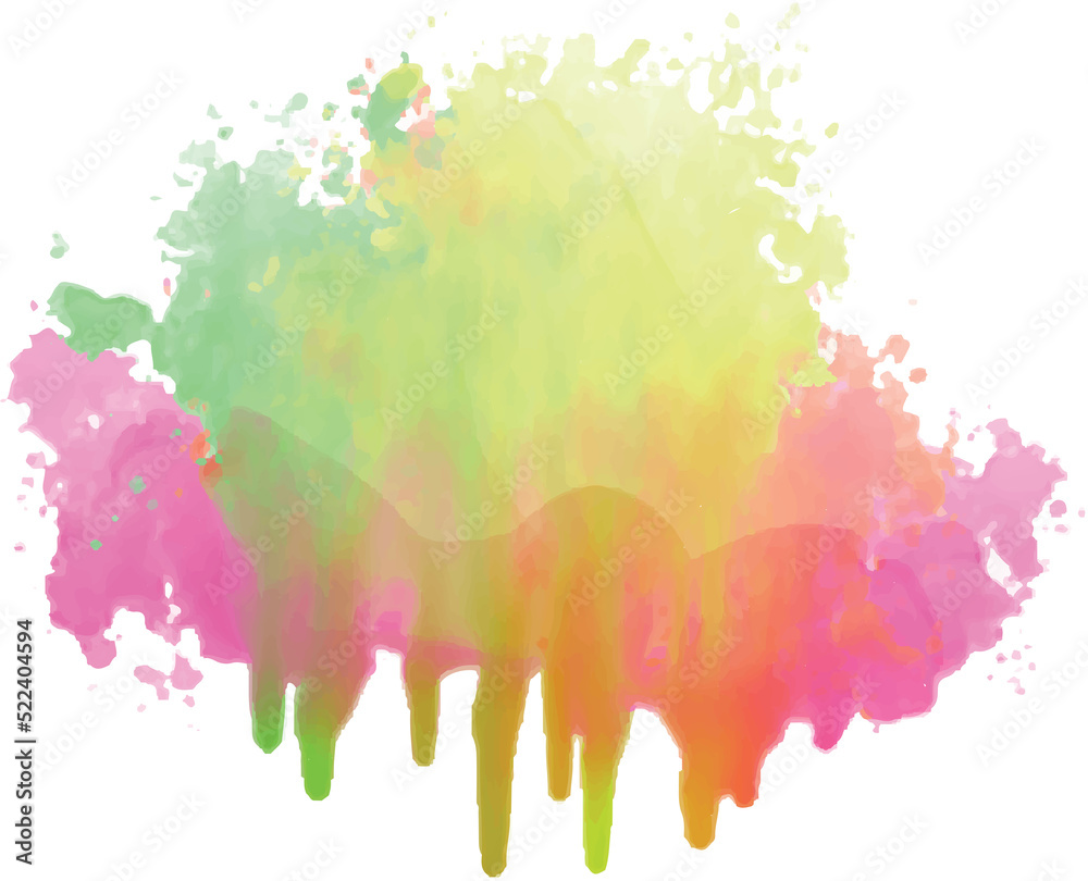 Fototapeta premium watercolor stains colorful