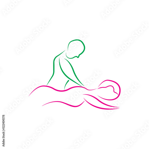 Body massage logo vector