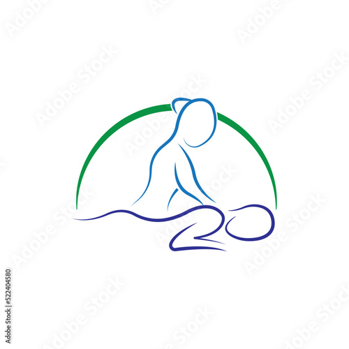 Body massage logo vector