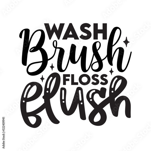 Wash brush floss flush svg