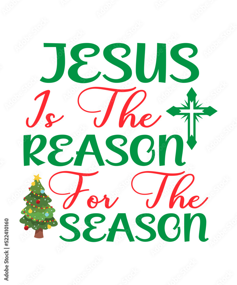 Fototapeta premium Christmas t shirt mug design