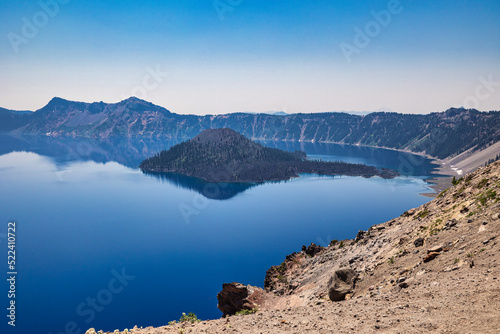 Beautiful Crater Lake in Southeastern Oregon in the summer of 2022