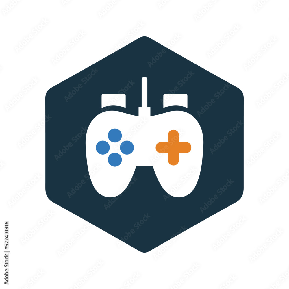 Fototapeta premium 3d, game, gaming icon. Simple editable vector graphics.