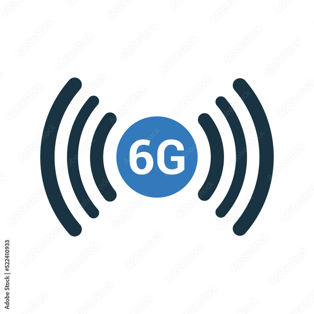 6g, communication, network, wireless icon. Simple editable vector graphics. 6g, communication, network, wireless icon. Simple editable vector graphics.