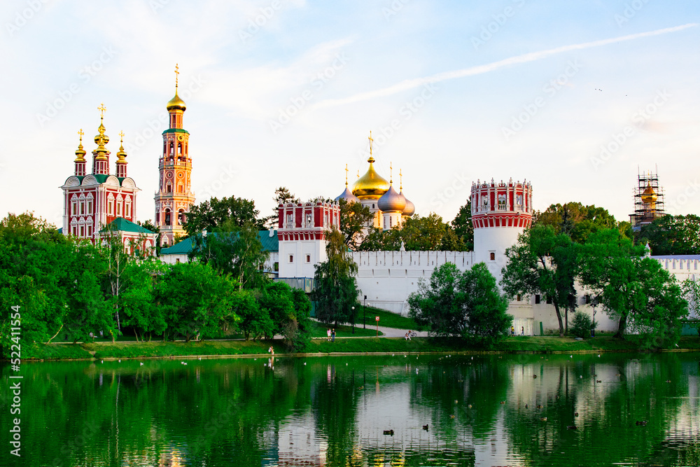 Novodevichy Monastery. The Gate Church and the wall of the Novodevichy Convent.