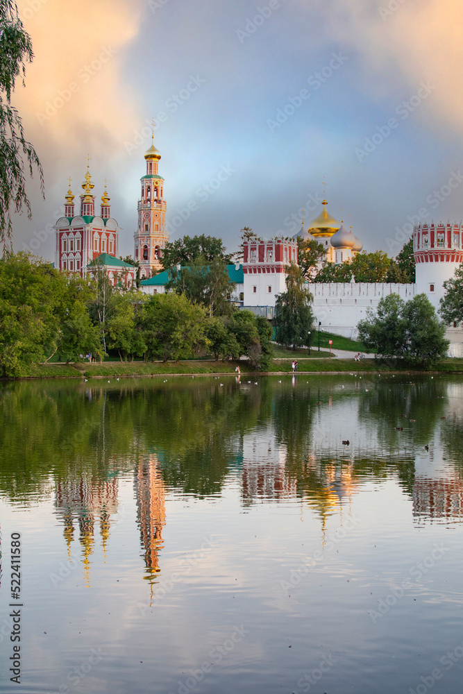Novodevichy Monastery. The Gate Church and the wall of the Novodevichy Convent.
