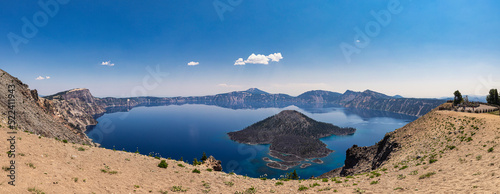 Beautiful Crater Lake in Southeastern Oregon in the summer of 2022