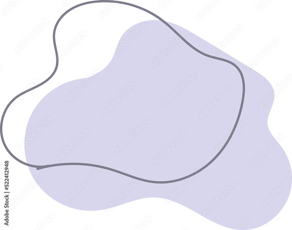 Group of organic Blob Shape with geometric line, minimalist element Group of organic Blob Shape with geometric line, minimalist element