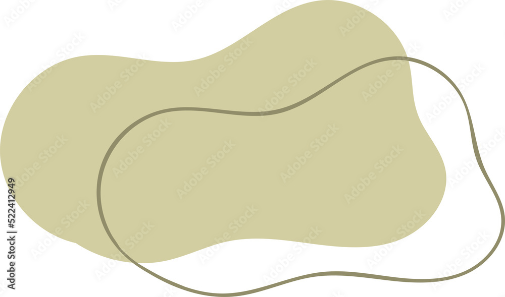 Group of organic Blob Shape with geometric line, minimalist element Group of organic Blob Shape with geometric line, minimalist element