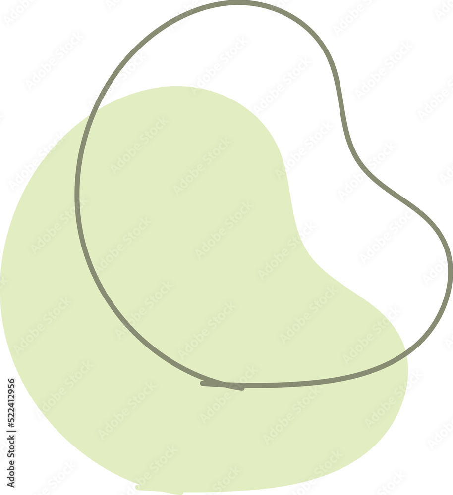 Group of organic Blob Shape with geometric line, minimalist element Group of organic Blob Shape with geometric line, minimalist element