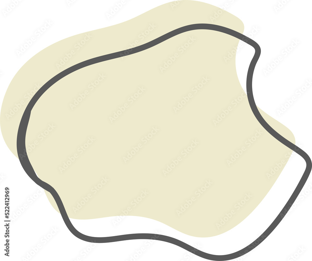 Group of organic Blob Shape with geometric line, minimalist element Group of organic Blob Shape with geometric line, minimalist element