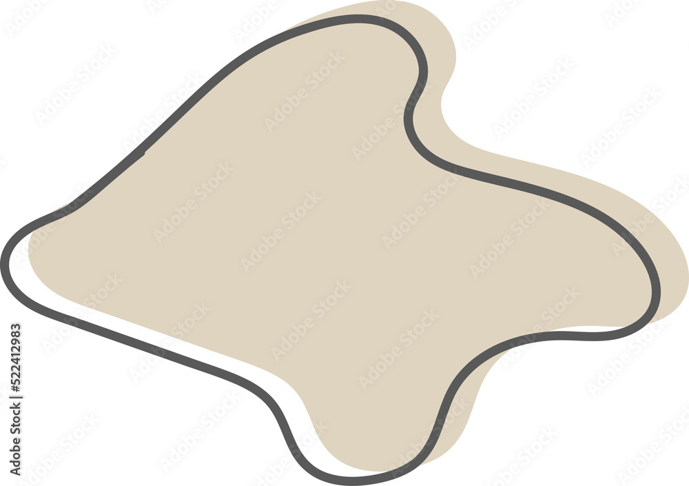 Group of organic Blob Shape with geometric line, minimalist element Group of organic Blob Shape with geometric line, minimalist element