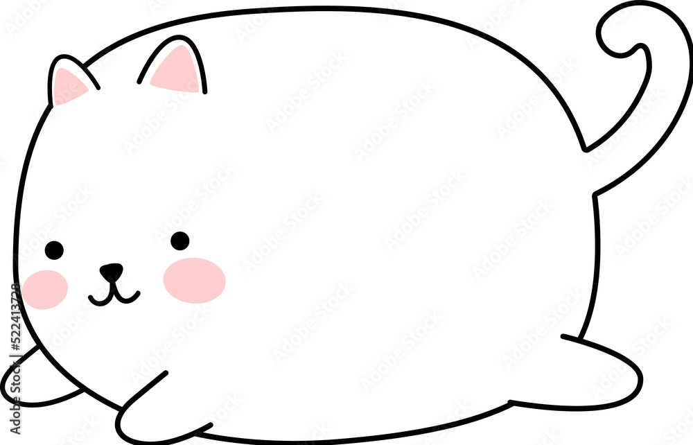 cute chubby cat cartoon element cute chubby cat cartoon element