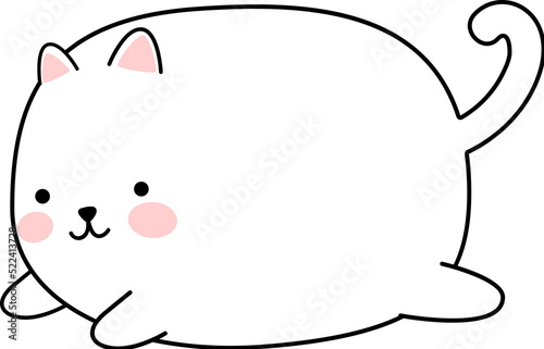 Konstfotografi cute chubby cat cartoon element