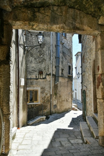 A narrow street in Cusano Mutri, a medieval village in the province of Benevento in Campania, Italy.
 photo