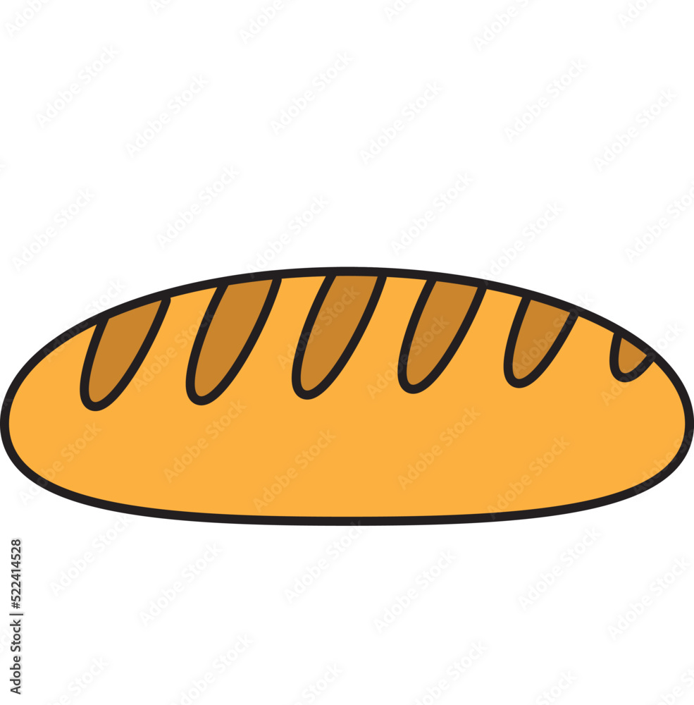 Loaf of bread. Bread icon for poster. Bakery. Loaf of bread. Bread icon for poster. Bakery.