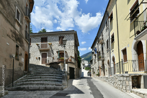 A narrow street in Cusano Mutri, a medieval village in the province of Benevento in Campania, Italy. photo
