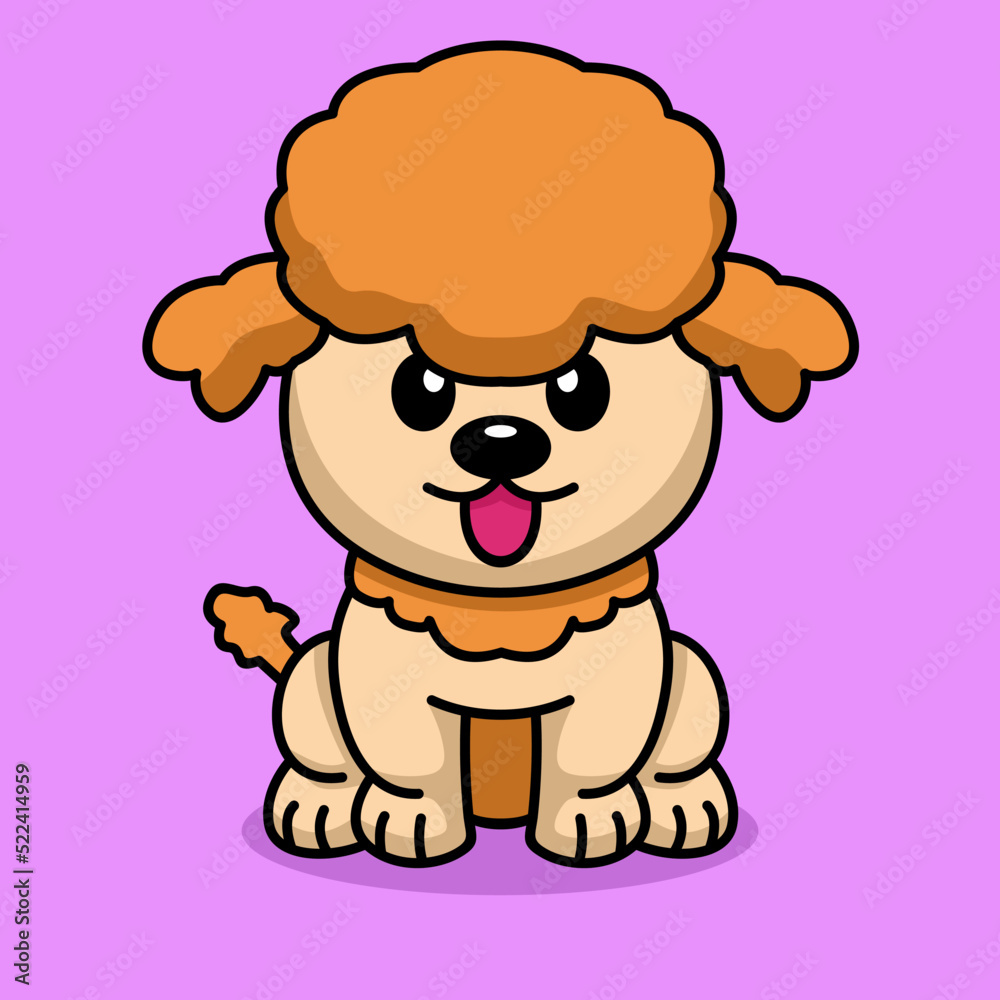 Vector illustration of a cute and adorable puppy Vector illustration of a cute and adorable puppy
