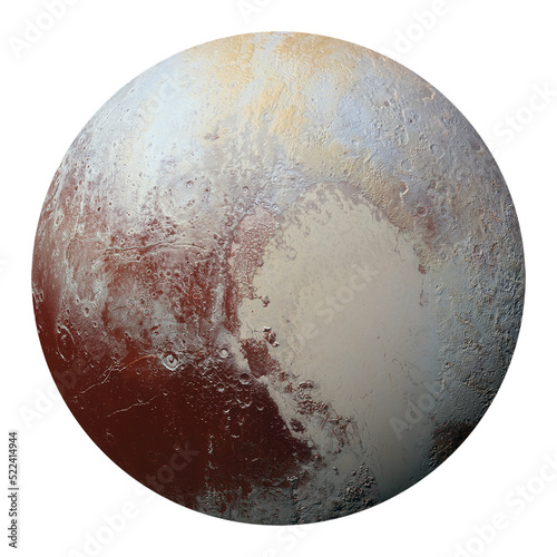 Pluto on space background. Elements of this image furnished by NASA. photo