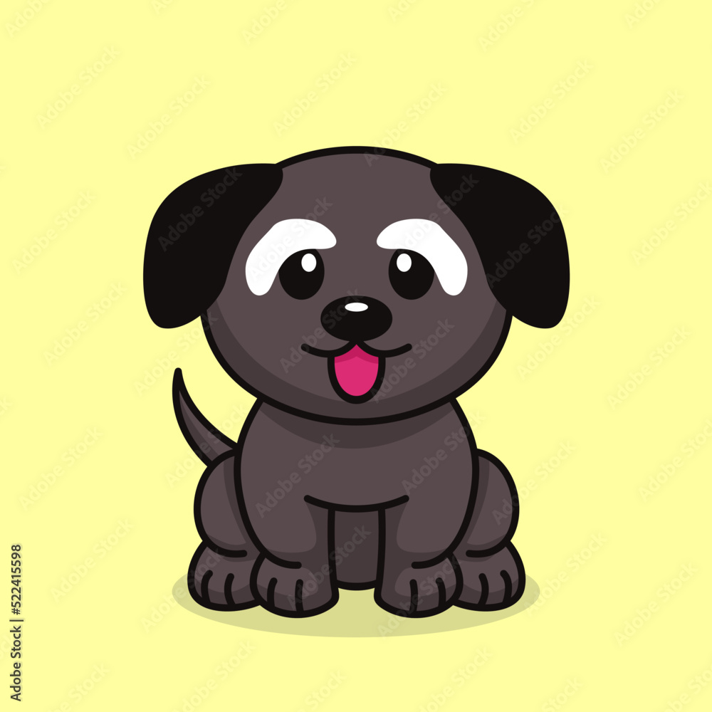 Vector premium illustration of cute dog peeking Vector premium illustration of cute dog peeking