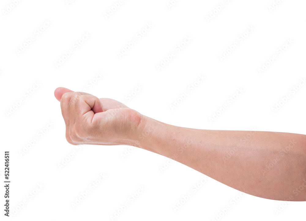 Man hand punch isolated Man hand punch isolated