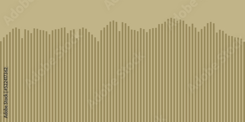 Brown Vertical Lines, Dense Parallel Stripes of Various Sizes  - Digitally Generated Futuristic Abstract Geometric Striped Bars Texture, Background Design, Generative Art in Editable Vector Format